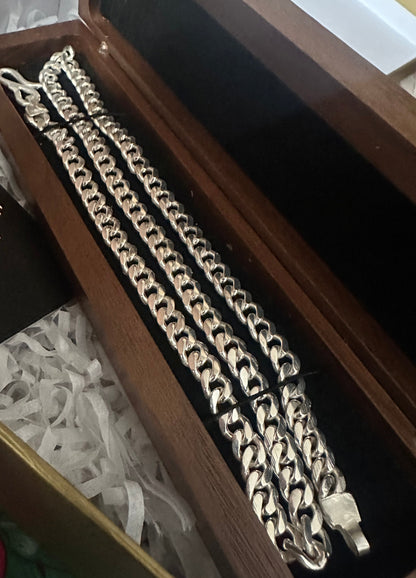 Fine Silver 999.9 Cuban Chain 6mm.